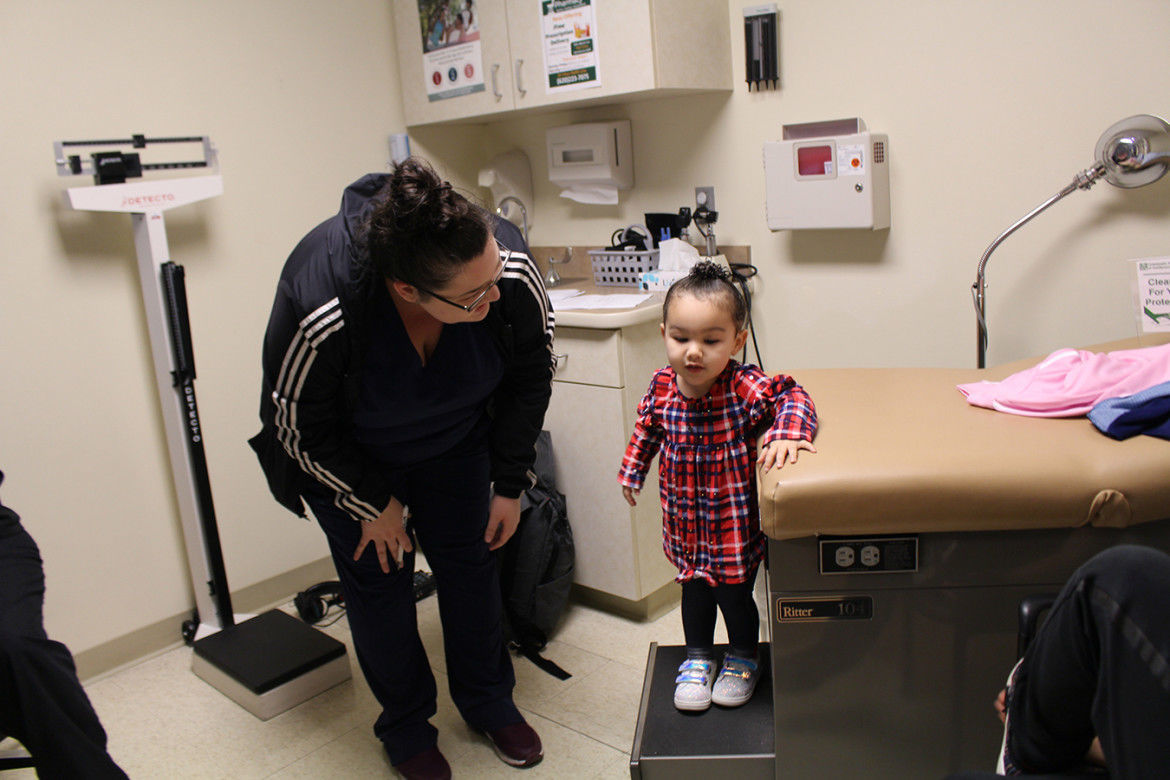 Girl at hospital